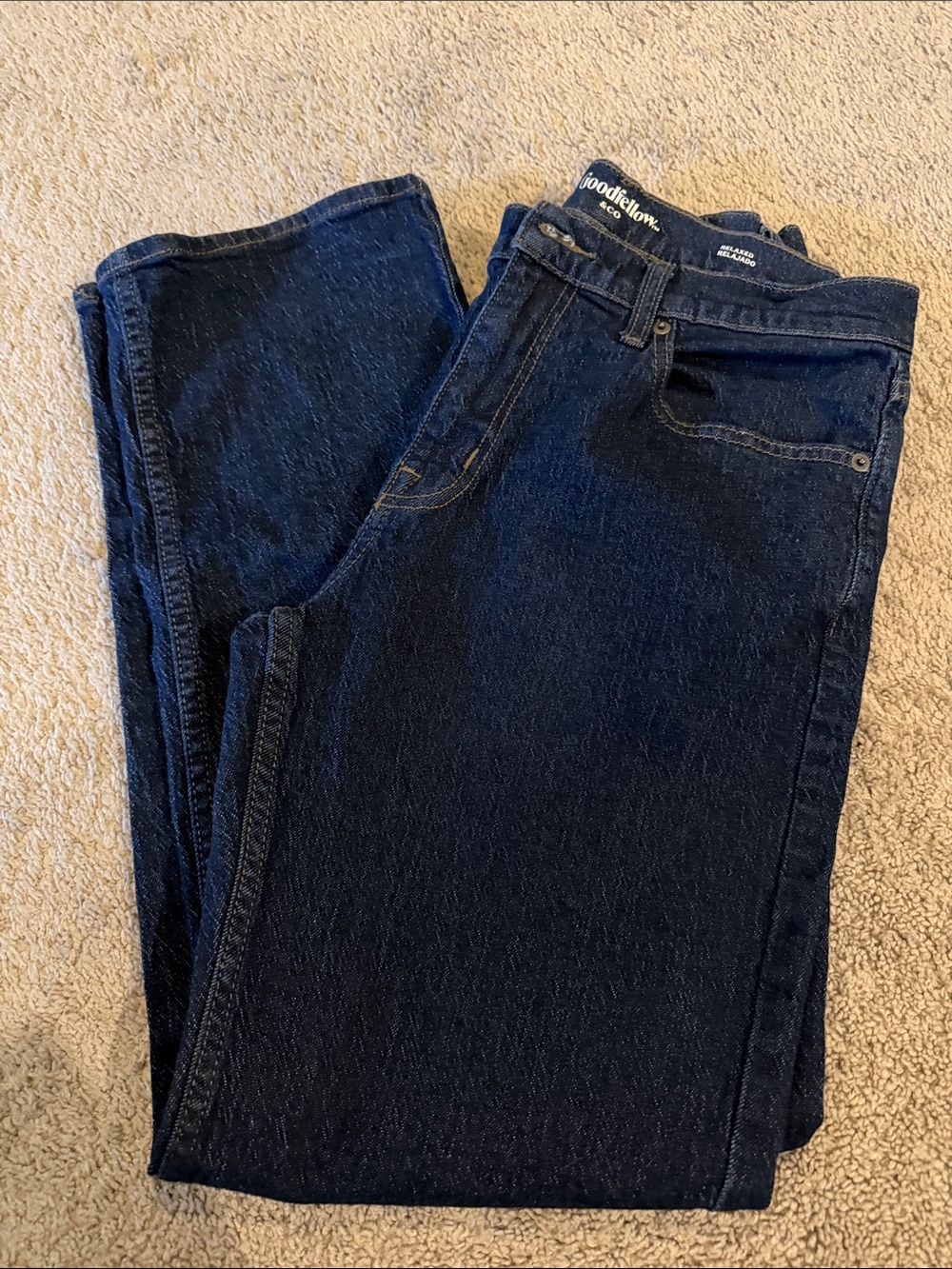 Goodfellow & Co Dark Blue Straight-Leg Jeans 30Wx32L